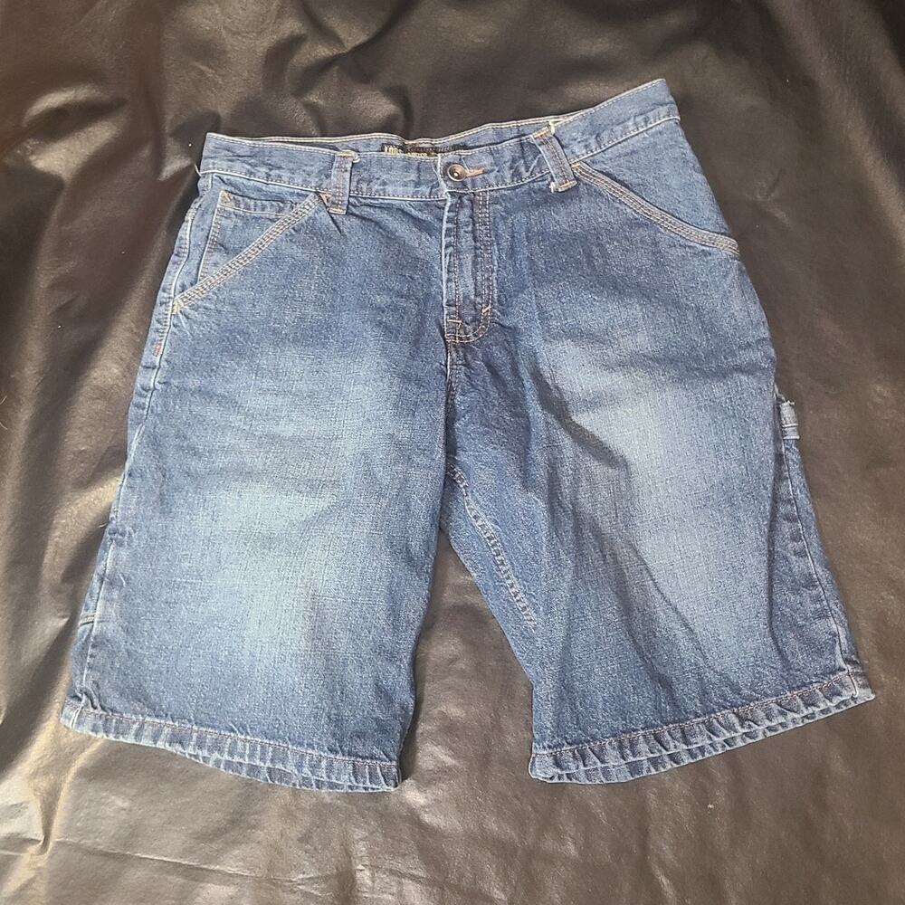 Vintage 90s old navy loose painter denim shorts size 33